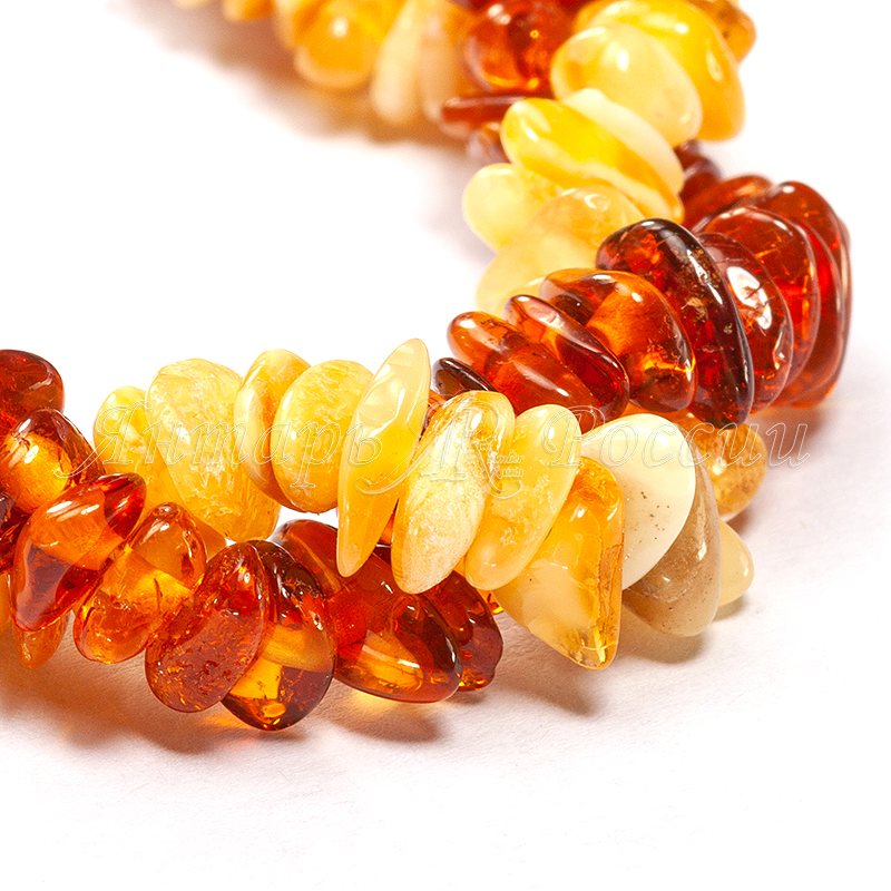 Бусы янтарь
